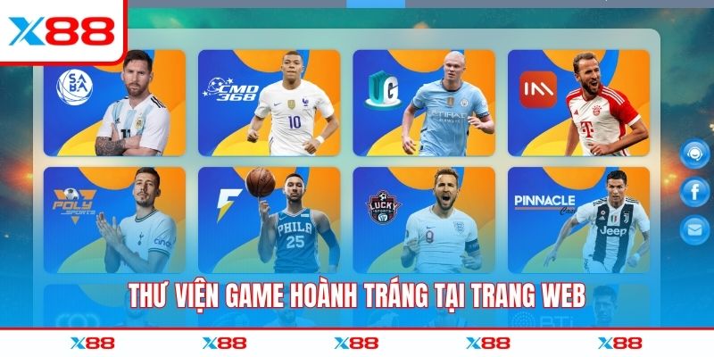 Thư viện game hoành tráng tại trang web